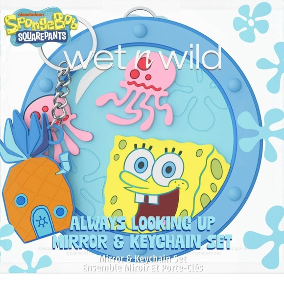 Wet N Wild SpongeBob Face Mirror and Keychain Set - Always Looking Up - Picture 5 of 8